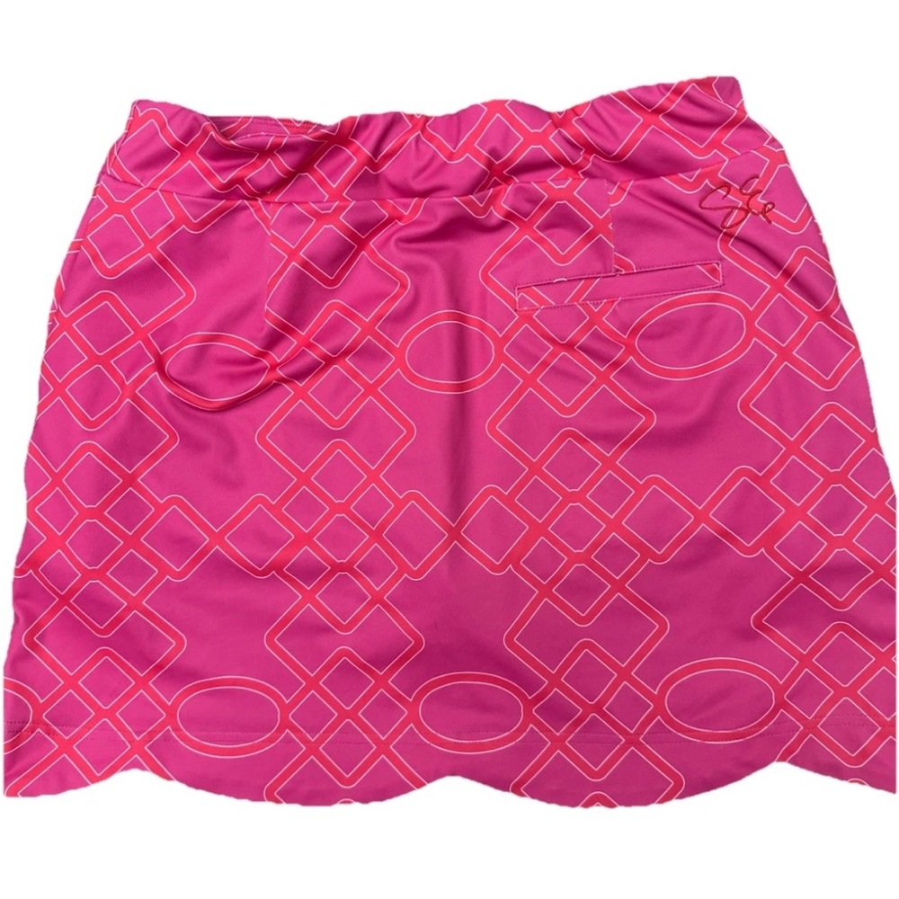 Vibrant Pink Geometric Women's Skort - Picture 2 of 6